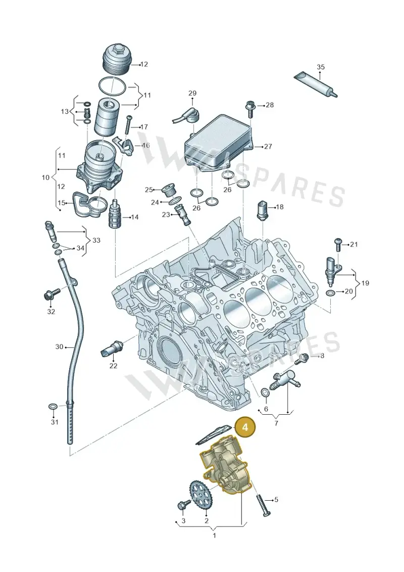 06M103161E — Volkswagen Touareg (2017-2023) diagram 849115200, position 4
