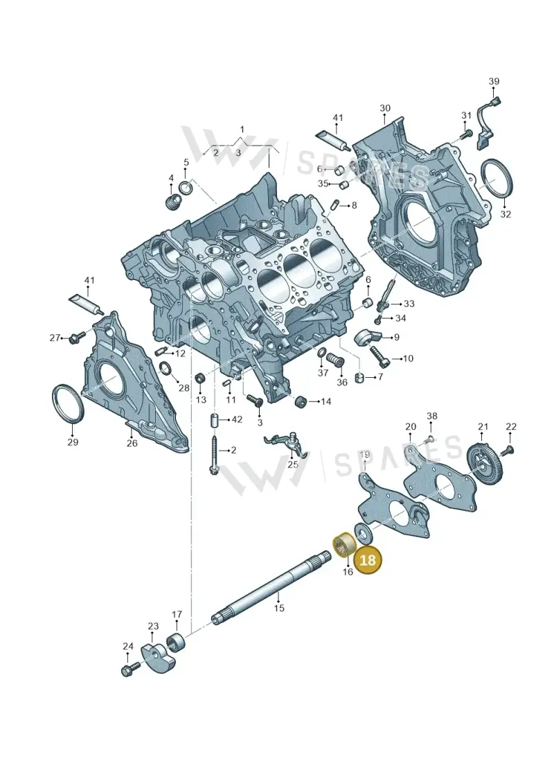 06M103323K — Volkswagen Touareg (2017-2023) diagram 849103180, position 18