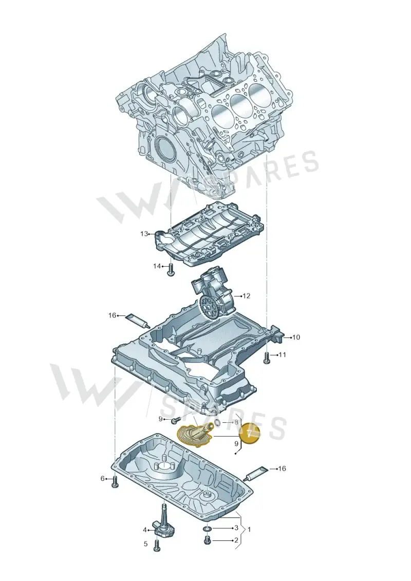 06M115155P — Volkswagen Touareg (2017-2023) diagram 849103190, position 7