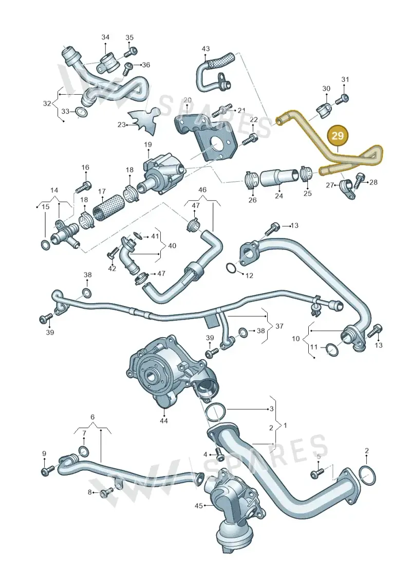 06M121085AF — Volkswagen Touareg (2017-2023) diagram 439121300, position 29