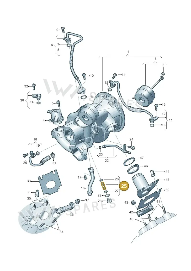 06M133554A — Volkswagen Touareg (2017-2023) diagram 439145000, position 25