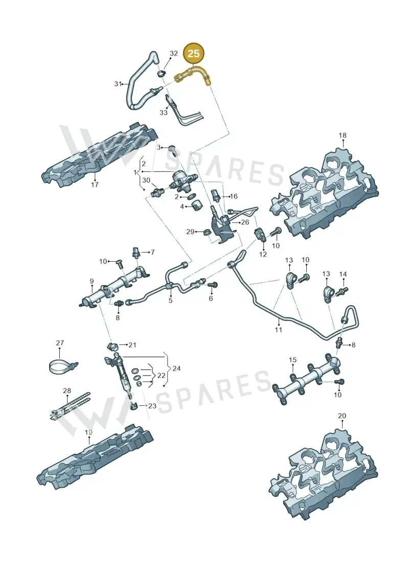 06M133986S — Volkswagen Touareg (2017-2023) diagram 439133150, position 25