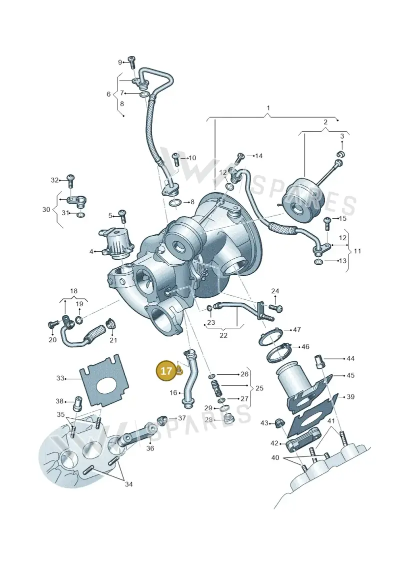 06M145263A — Volkswagen Touareg (2017-2023) diagram 439145000, position 17