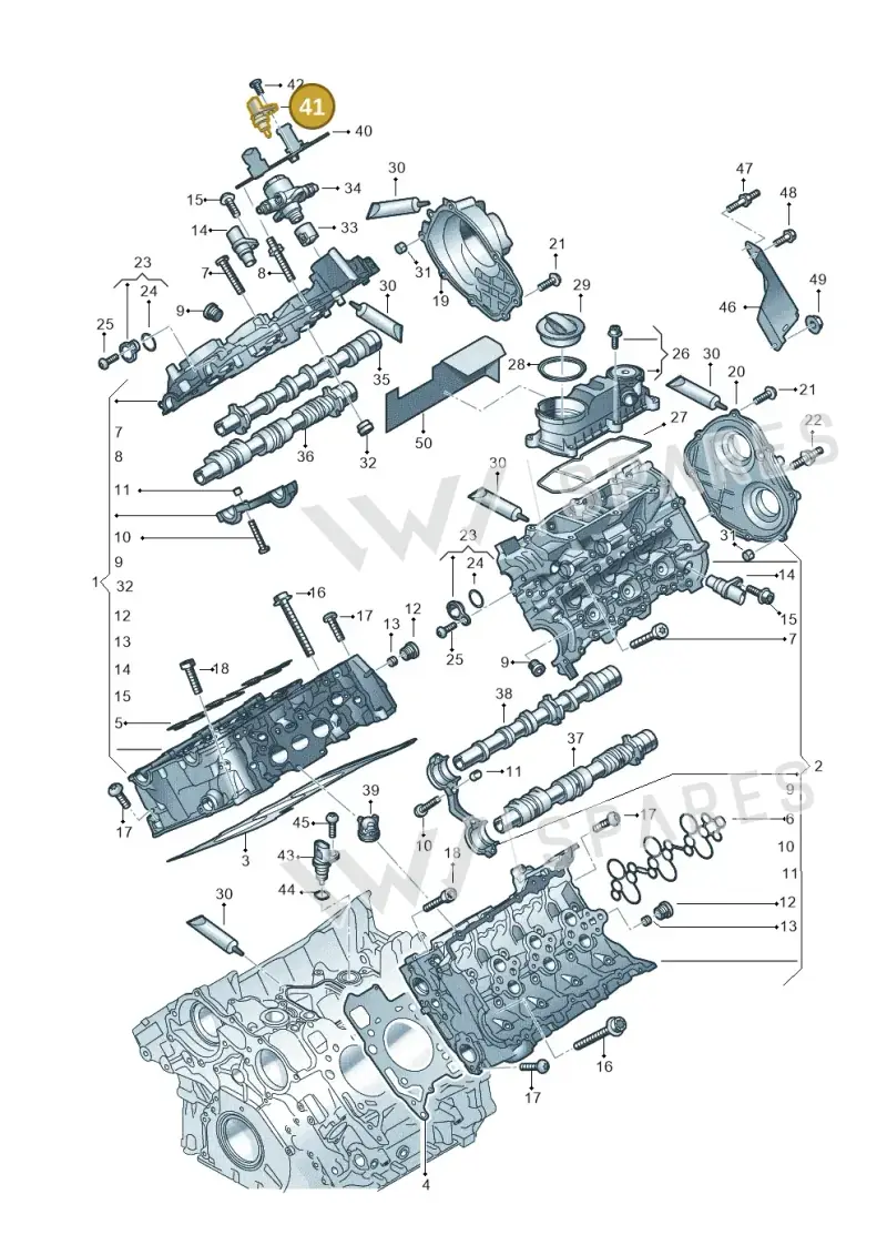 06M919501 — Volkswagen Touareg (2017-2023) diagram 429103033, position 41