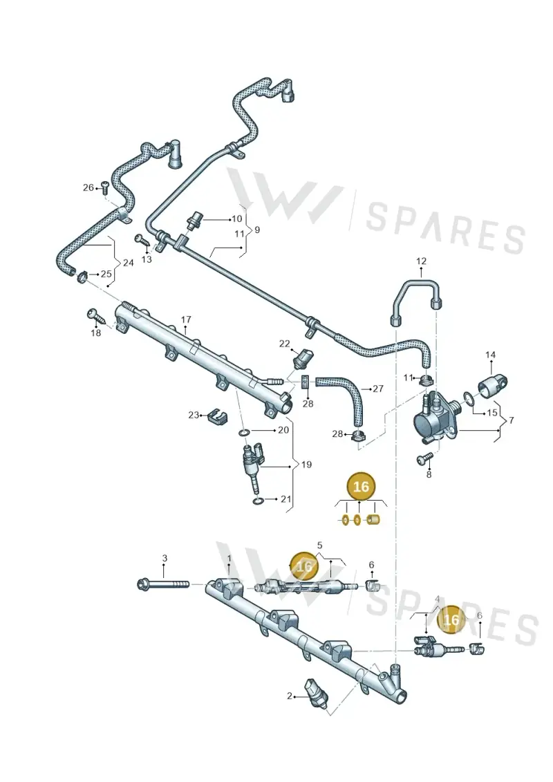 06M998907 — Volkswagen Teramont (2021-2023) diagram 809133200, position 16