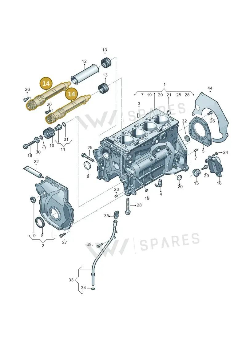 06N198205 — Volkswagen Multivan (2021-) diagram 746103100, position 14