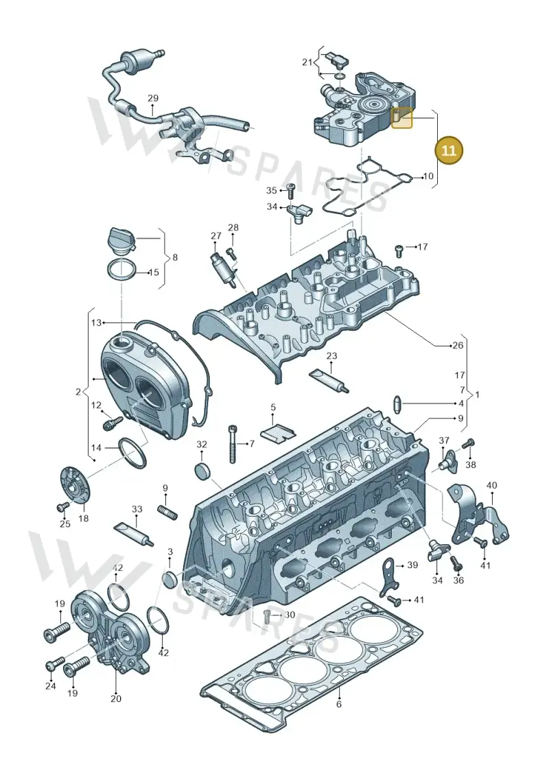 06Q103495F — Volkswagen Tiguan (2017-) diagram 849103031, position 11