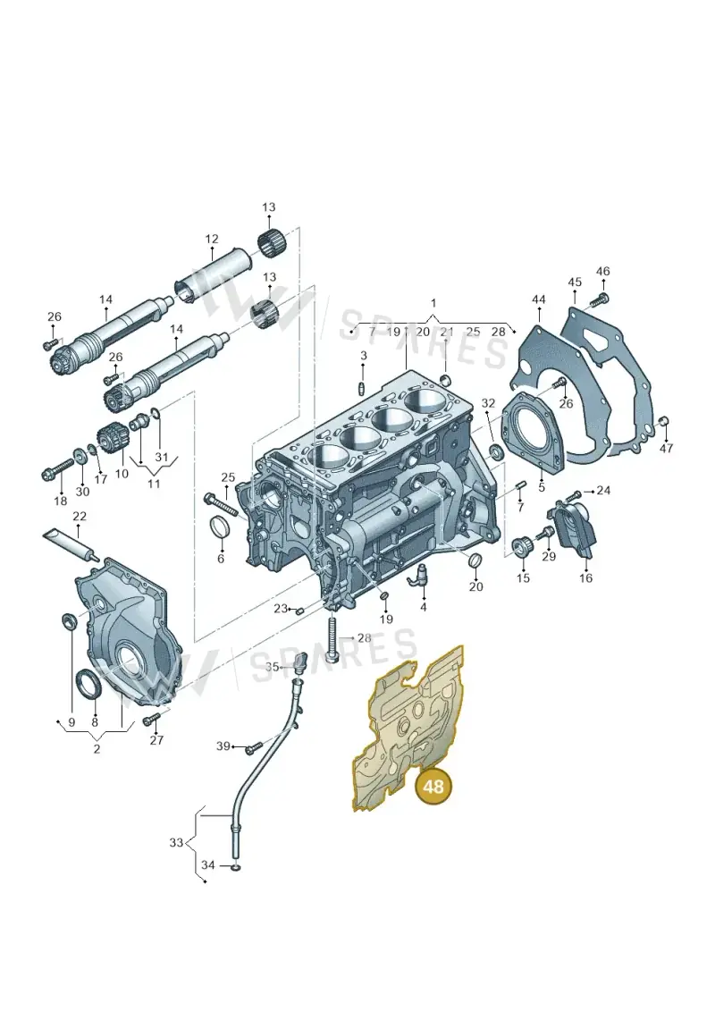 06Q103967D — Volkswagen Passat estate (2023-) diagram 5h0103012, position 48