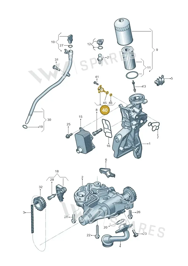 06Q115243 — Volkswagen Touareg (2017-2023) diagram 850115050, position 40