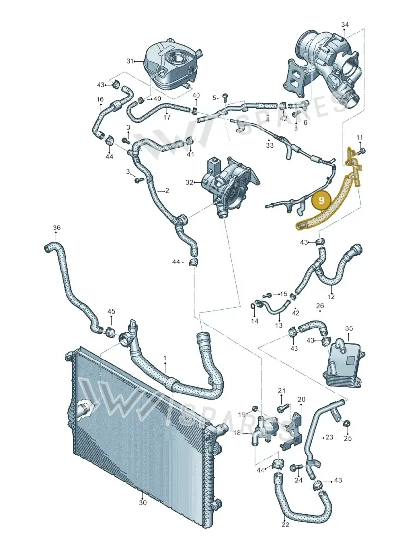 06Q121497F — Volkswagen Tiguan 2.0 4Motion (2016-2024) diagram 850121126, position 9