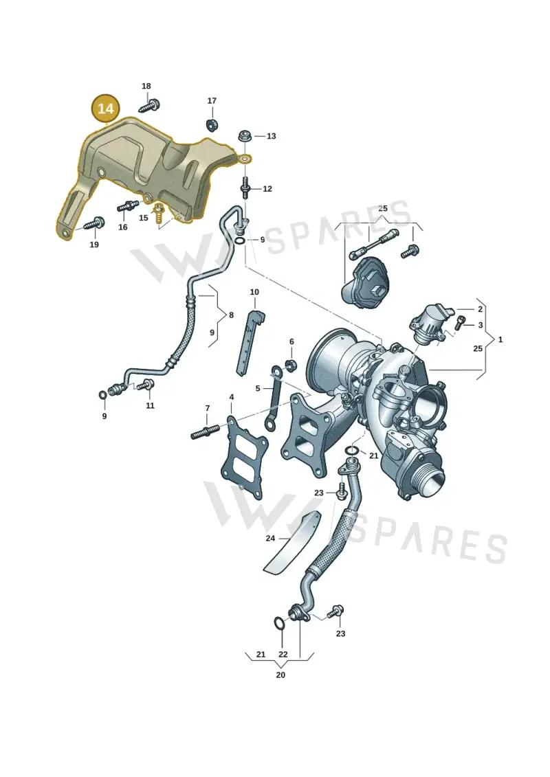 06Q129597F — Volkswagen Passat estate (2023-) diagram 884145251, position 14