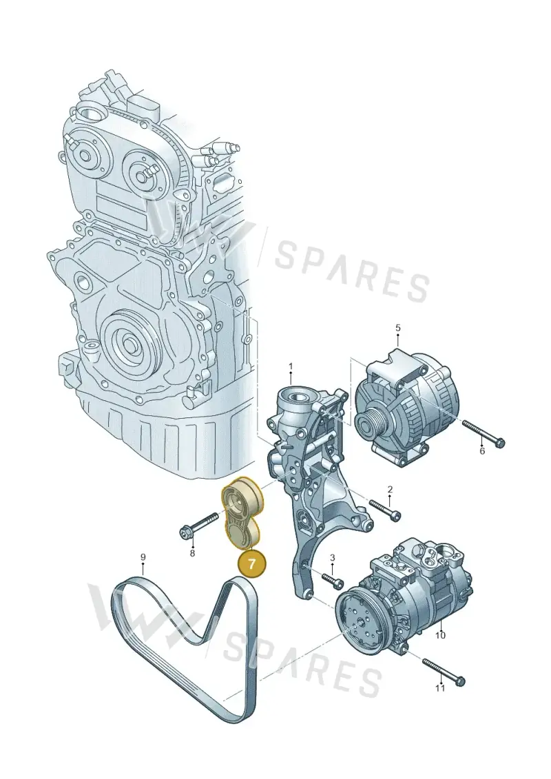 06Q903133E — Volkswagen Passat estate (2023-) diagram 596903055, position 7