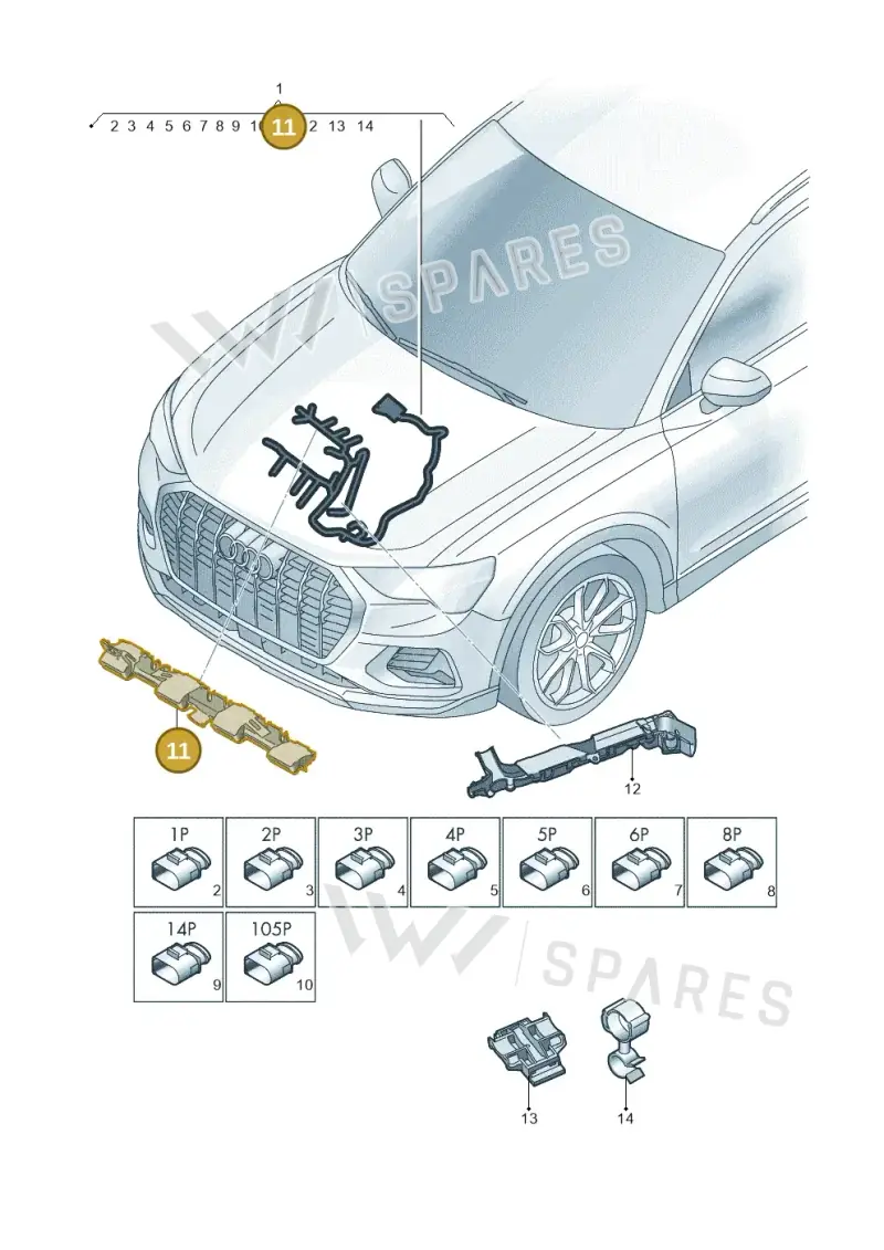 06Q971824 — Audi Q3 (2018-2025) diagram 597971210, position 11