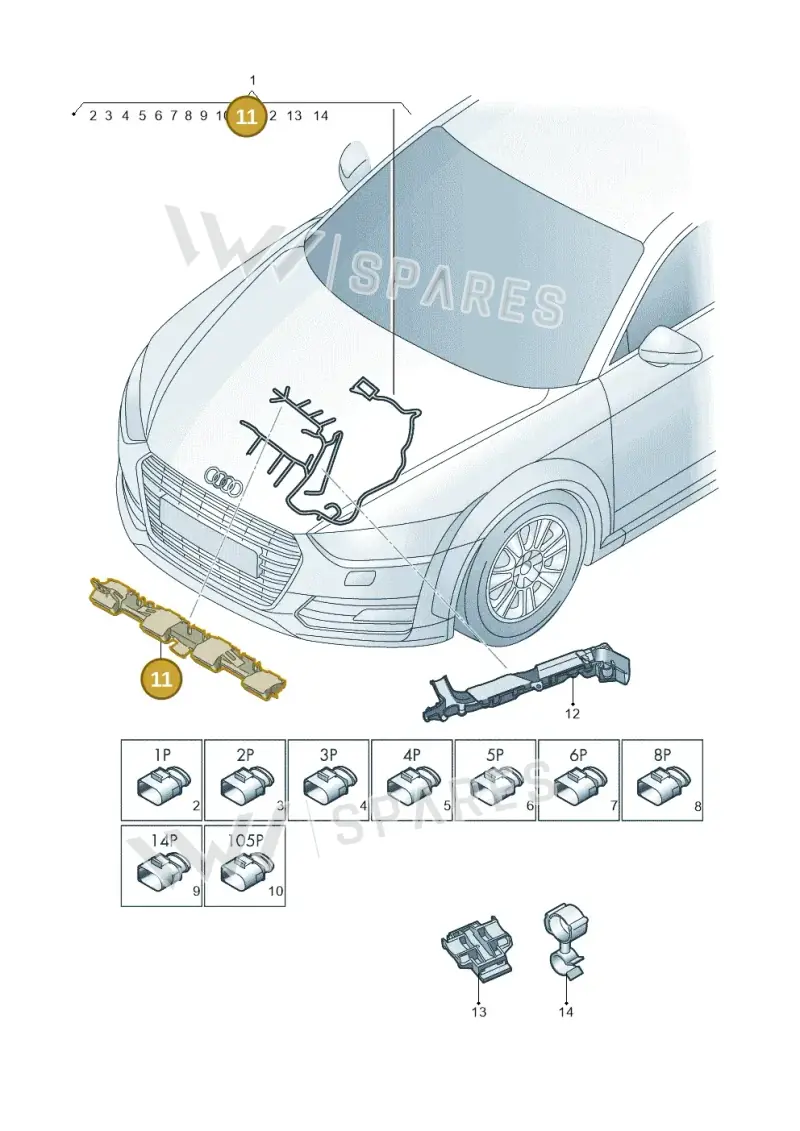 06Q971824 — Audi TTS (2014-2023) diagram 850971200, position 11