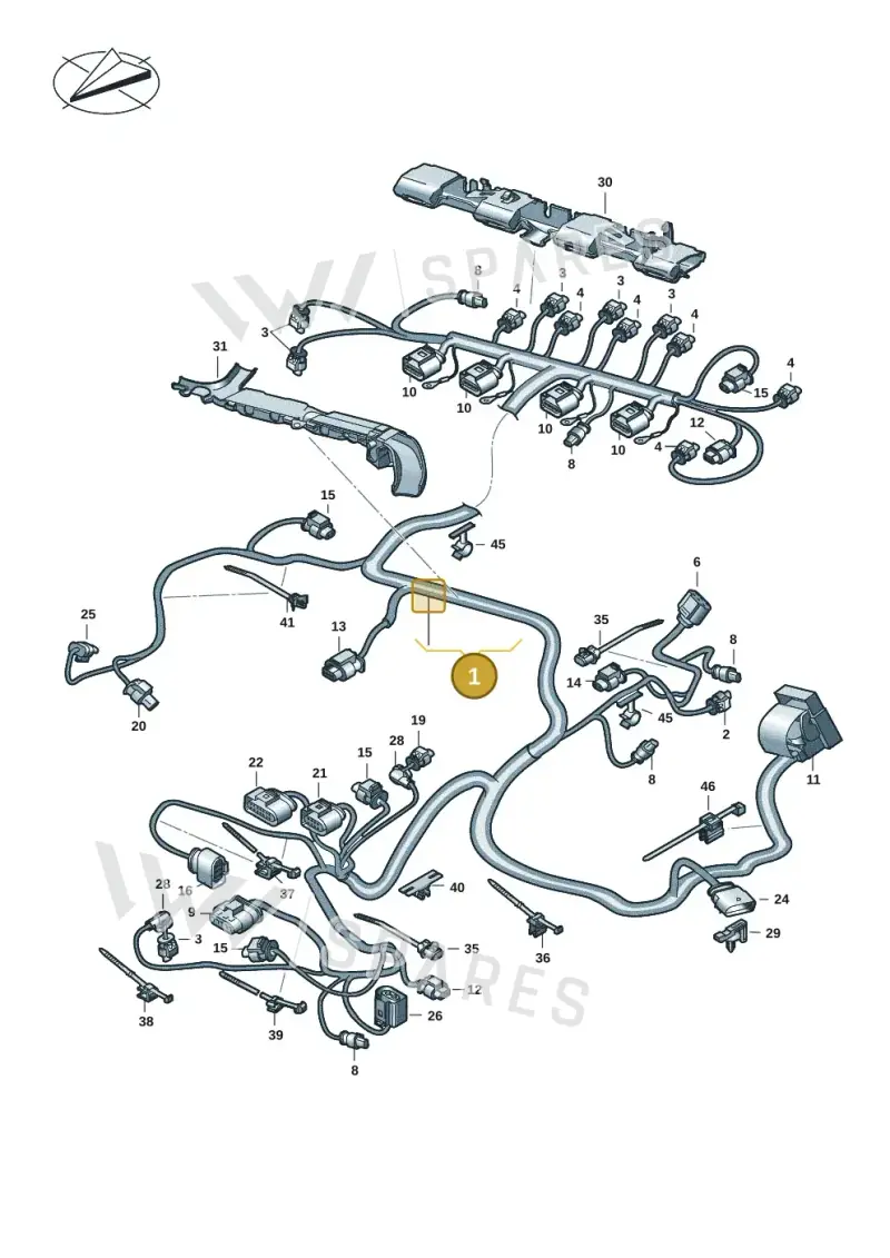 06Q972610D — Volkswagen Tiguan (2023-2025) diagram 5h0971010, position 1
