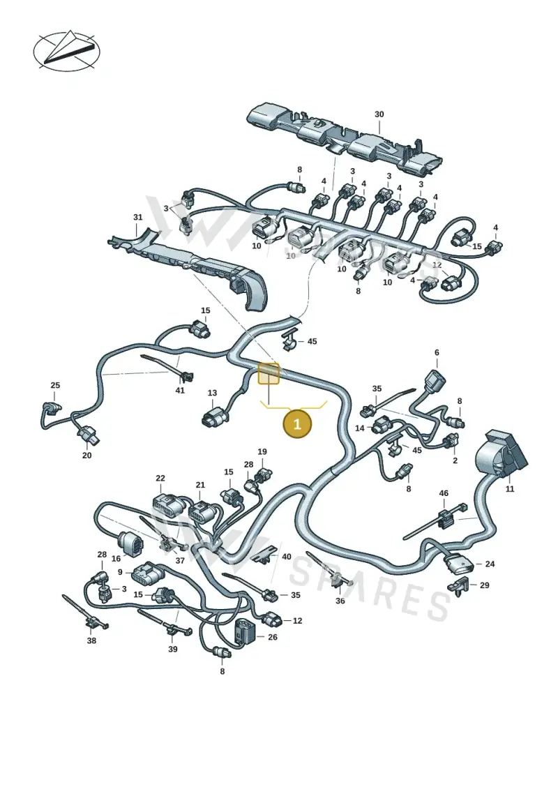 06Q972610F — Volkswagen Golf (2019-2025) diagram 5h0971010, position 1