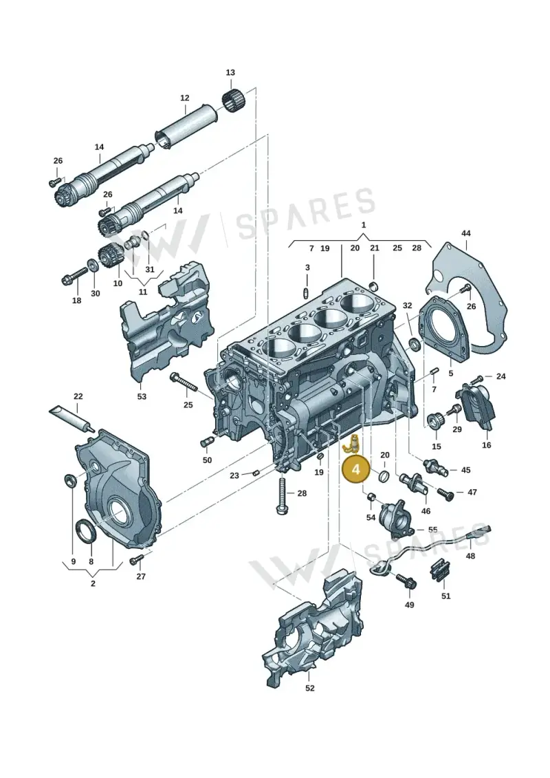 06R103154A — Audi A5 Limousine (2024-2025) diagram 849103016, position 4