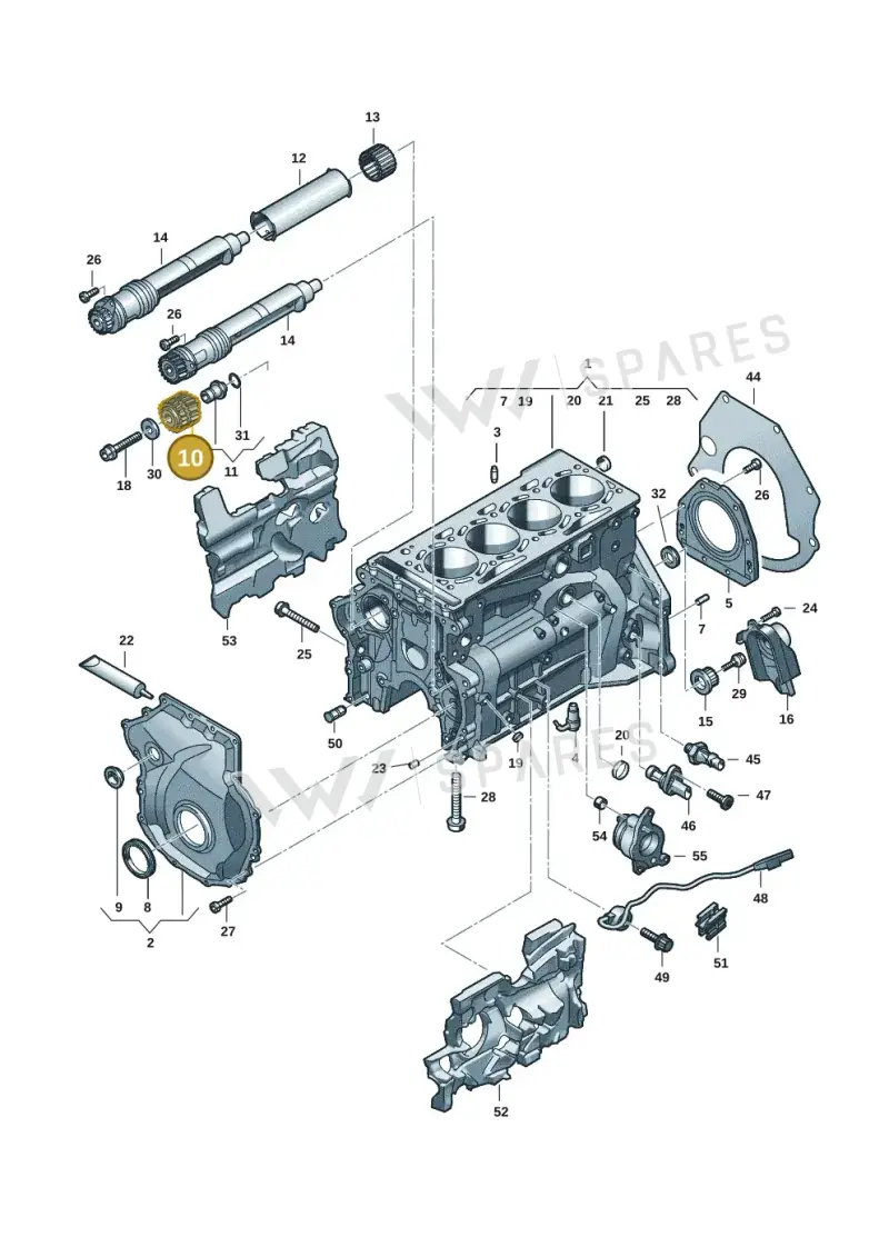 06R103319B — Audi A5 Limousine (2024-2025) diagram 849103016, position 10