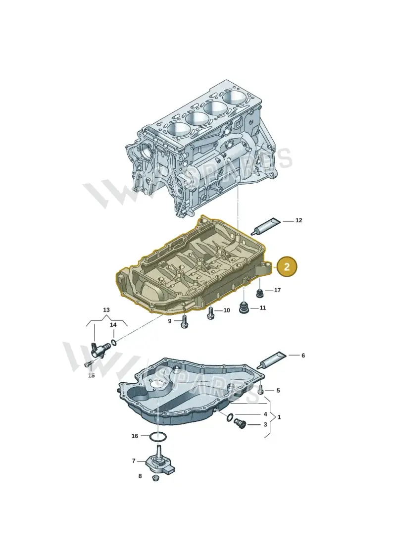 06R103603 — Audi A5 Limousine (2024-2025) diagram 5h0103015, position 2
