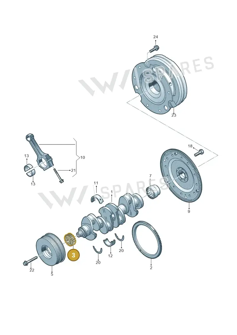 06R105209A — Audi A5 Limousine (2024-2025) diagram 849105100, position 3