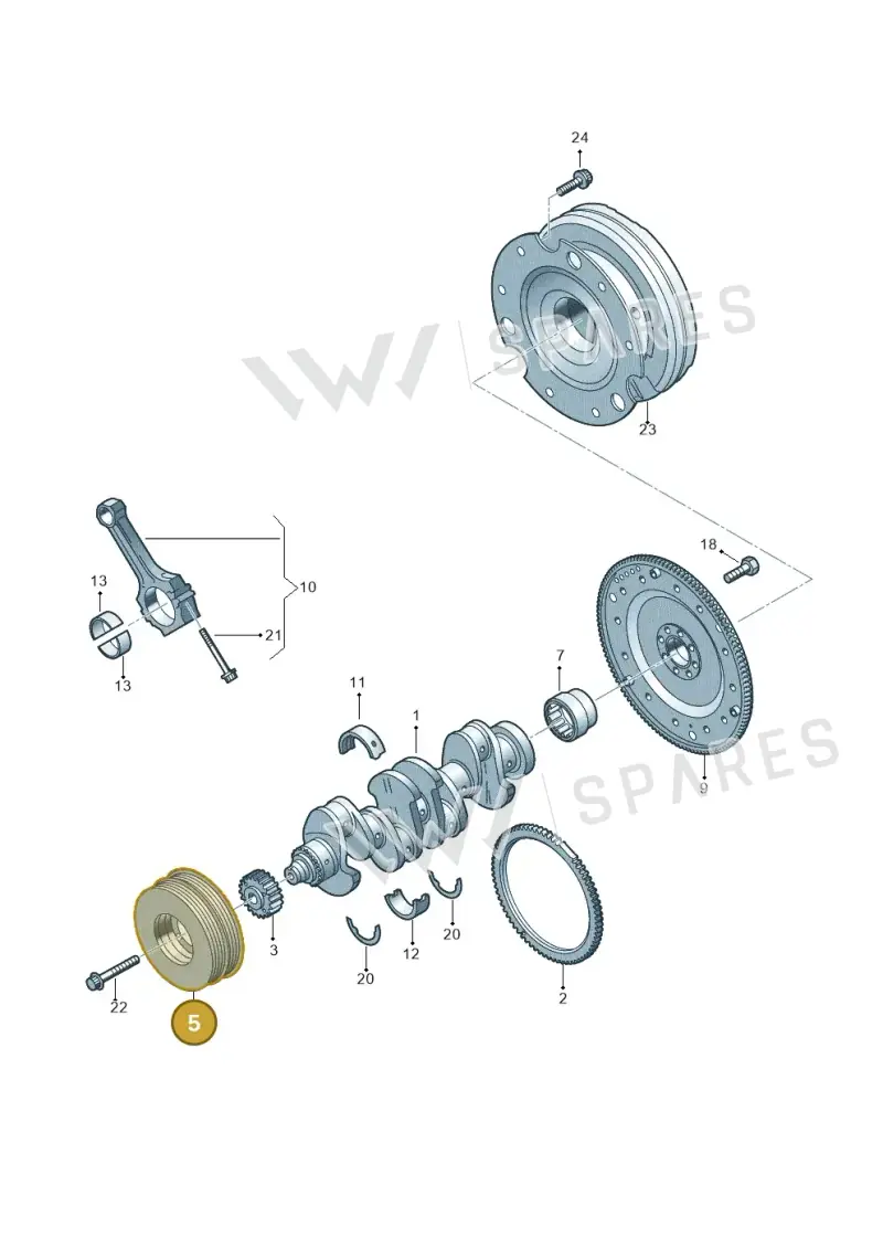 06R105243 — Audi A5 Limousine (2024-2025) diagram 849105100, position 5