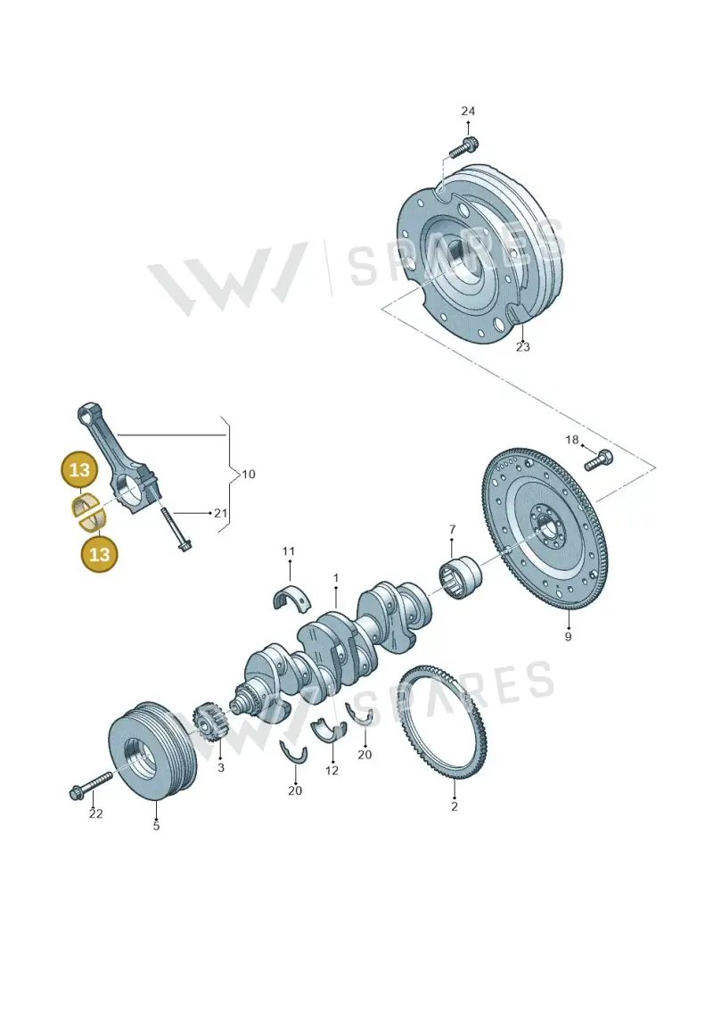 06R105701PGLB — Audi A5 Limousine (2024-2025) diagram 849105100, position 13