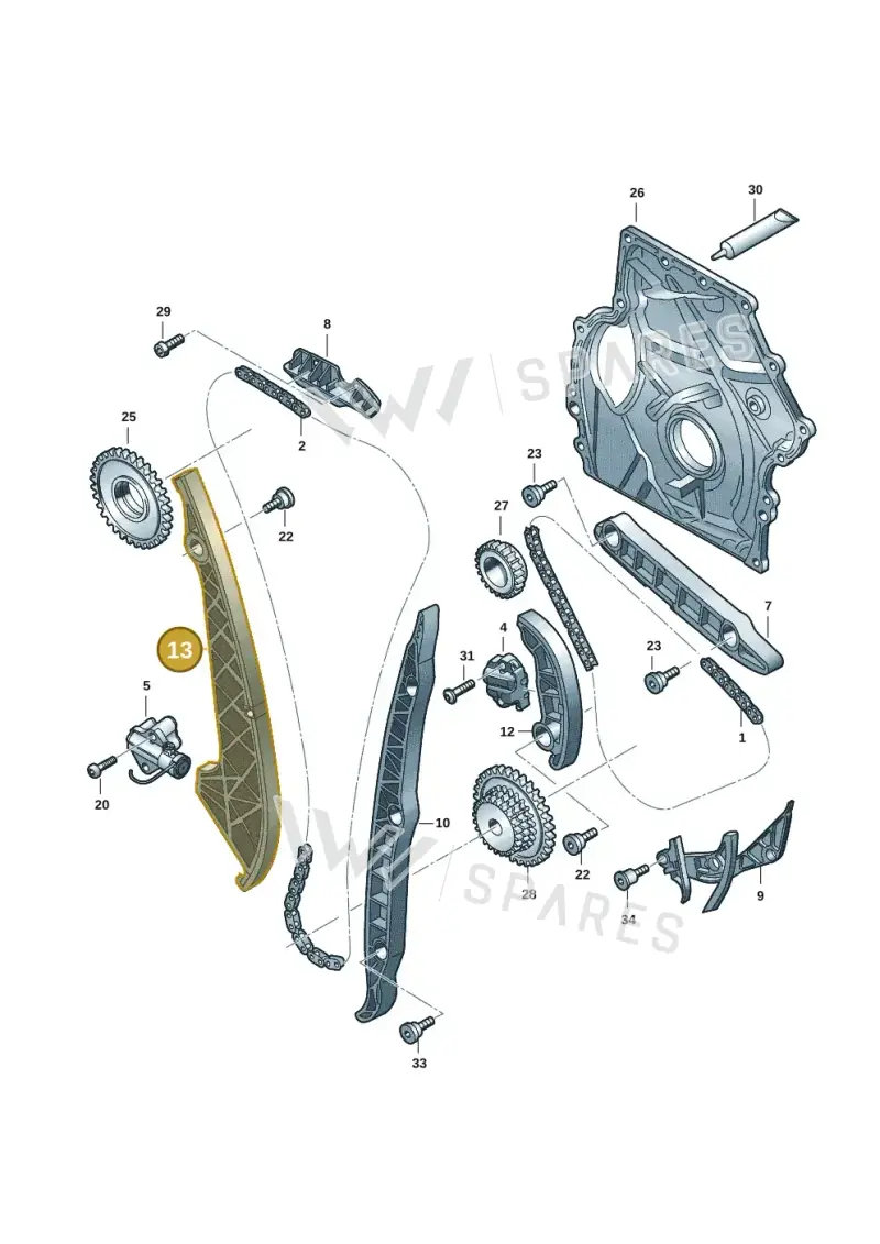 06R109450 — Audi A5 Limousine (2024-2025) diagram 849109030, position 13