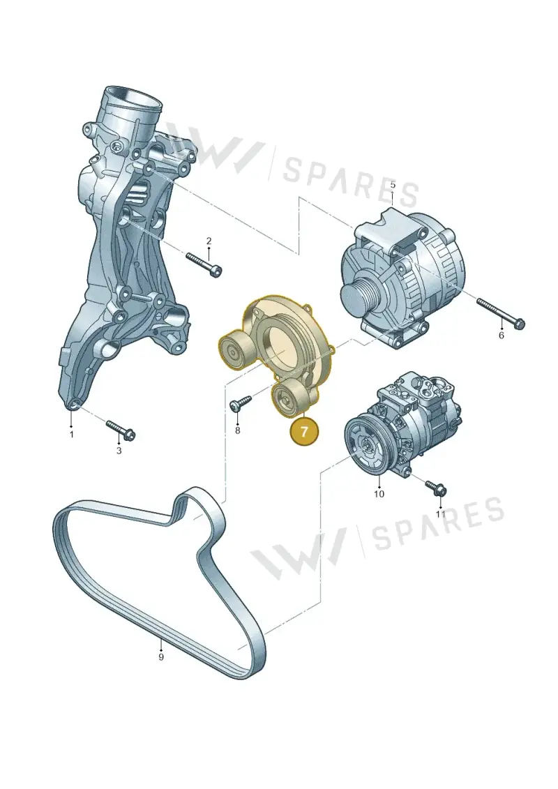 06R260938B — Audi A5 Limousine (2024-2025) diagram 849903300, position 7