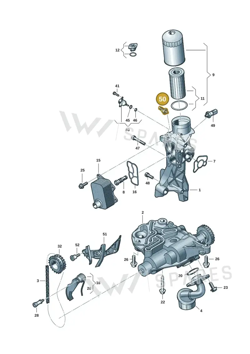06R919081C — Audi A5 Limousine (2024-2025) diagram 849115015, position 50