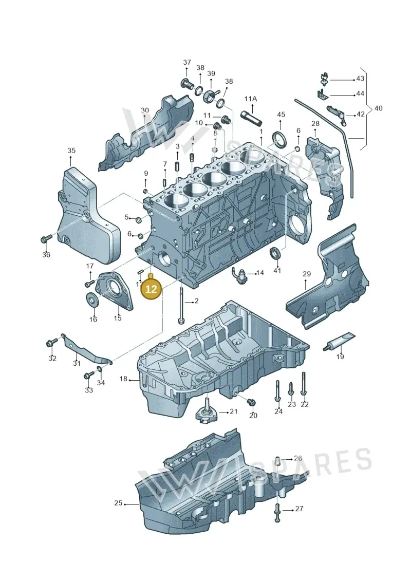 070103139 — Volkswagen Transp. caravelle (2008-2009) diagram 410103300, position 12