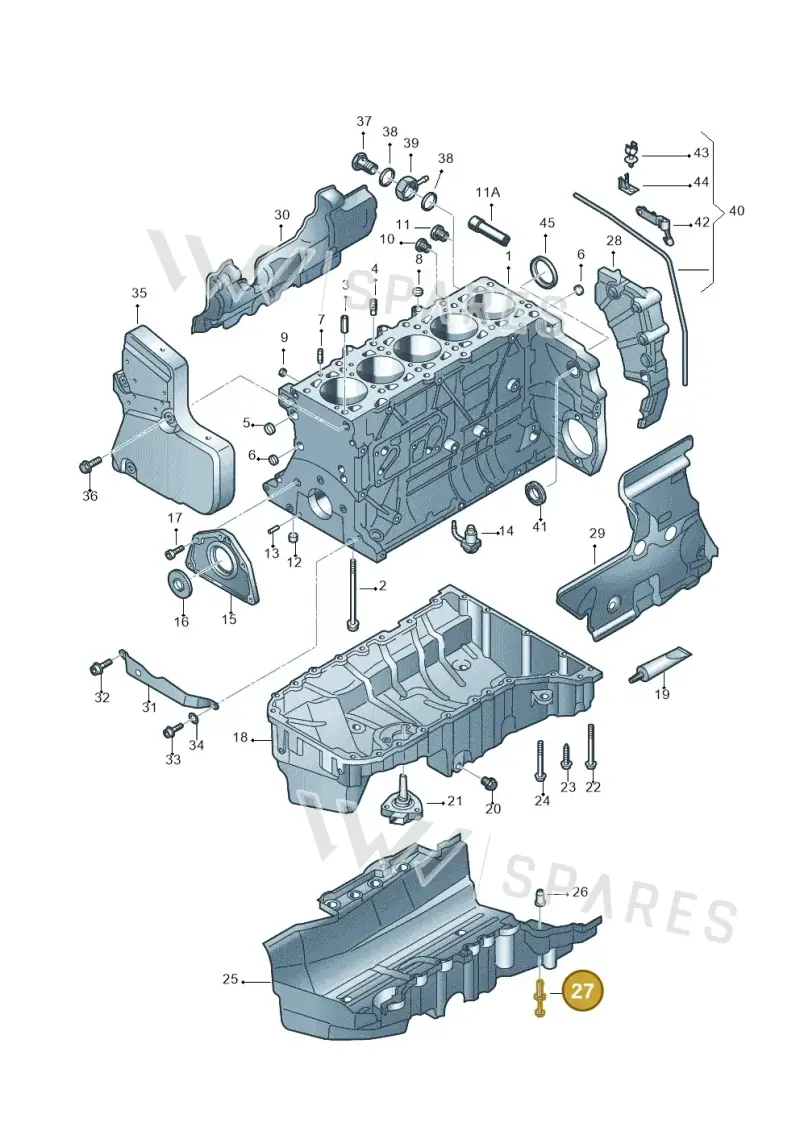 070103733 — Volkswagen Transp. caravelle (2008-2009) diagram 410103300, position 27