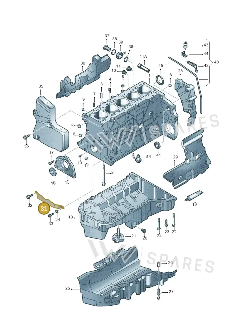070103811 — Volkswagen Touareg                08> (2007-) diagram 410103300, position 31