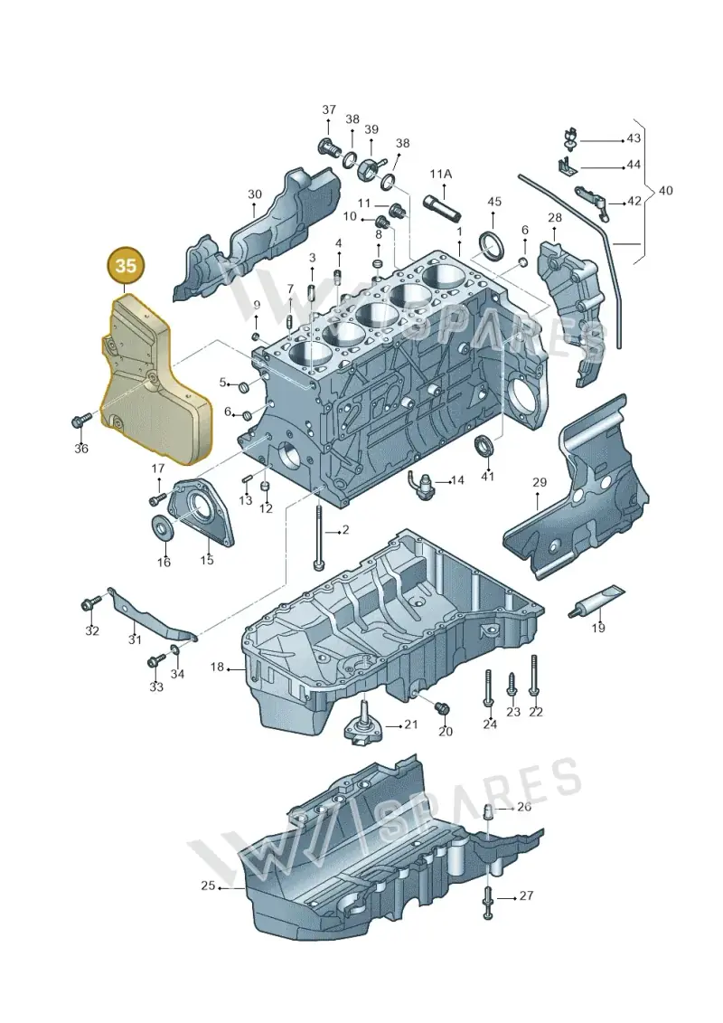 070103905A — Volkswagen Touareg                08> (2007-) diagram 410103300, position 35