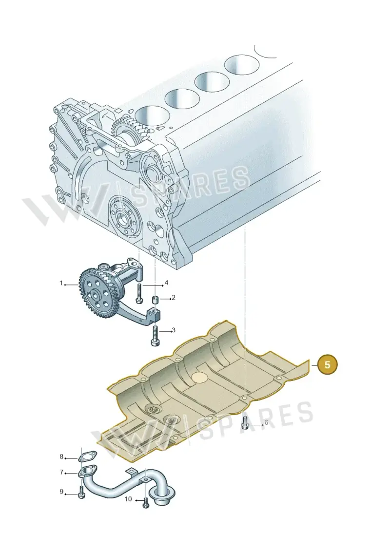 070115220C — Volkswagen Transp. caravelle (2008-2009) diagram 410115400, position 5
