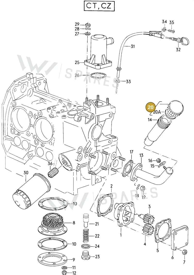 070115311 — Volkswagen Vanagon (1979-1985) diagram 004009000, position 20
