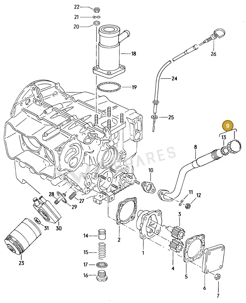 070115311 — Volkswagen Vanagon (1987-1992) diagram 004010050, position 9