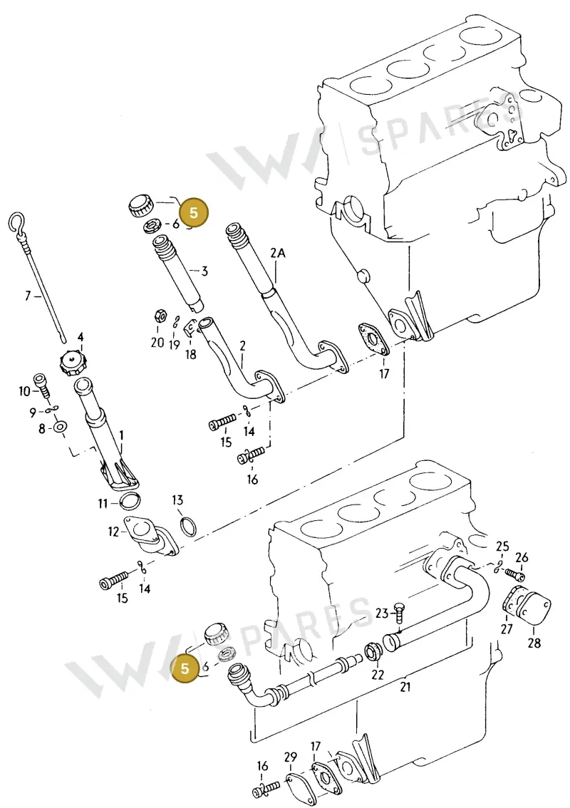070115311 — Volkswagen TYPE 2 "ZA" (1995-2003) diagram 004010300, position 5