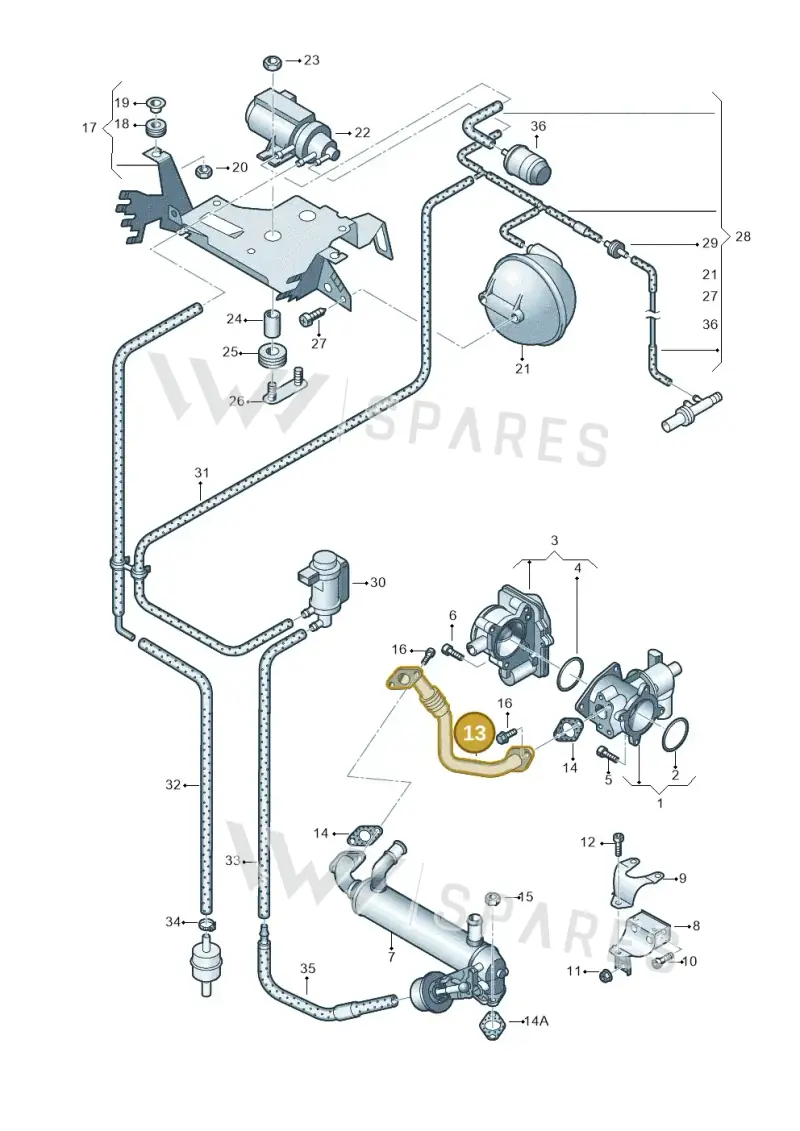 070131521AA — Volkswagen TRANSPORTER/4MOTION    07 (2006-2007) diagram 479131900, position 13
