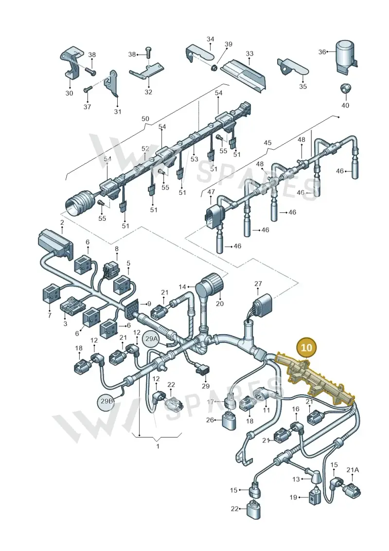 070971824 — Volkswagen Transp. caravelle (2008-2009) diagram 410971050, position 10