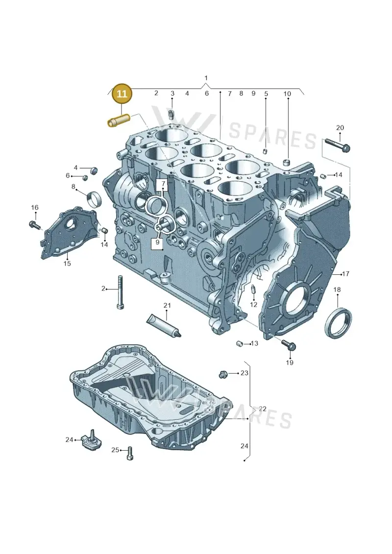 071103233 — Volkswagen EOS 2.0 (2008-2010) diagram 474103300, position 11