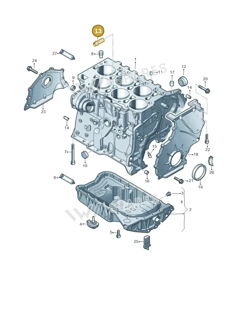 071103233 — Volkswagen Touareg BlueMotion (2014-2018) diagram 787103100, position 13