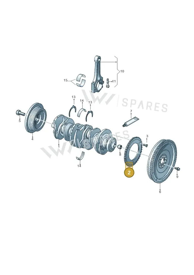 071105189D — Volkswagen Passat saloon (2010-2015) diagram 702105400, position 2
