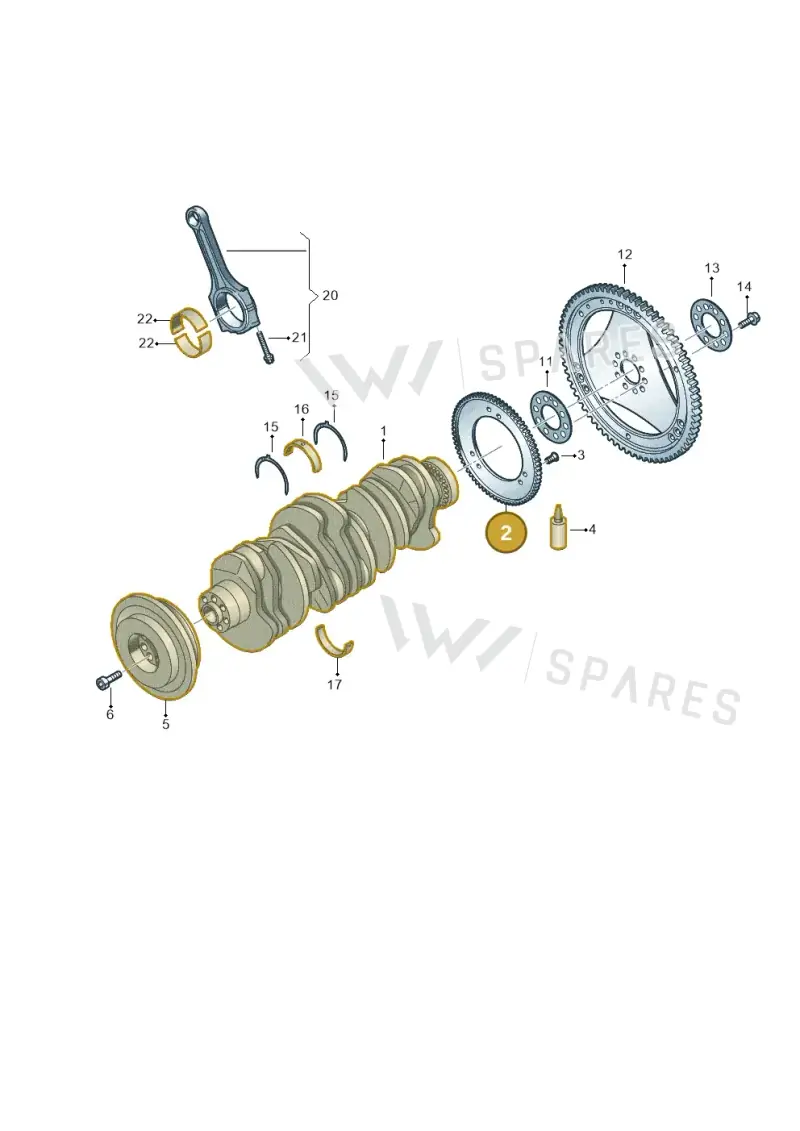 071105189D — Volkswagen Touareg BlueMotion (2014-2018) diagram 693105100, position 2