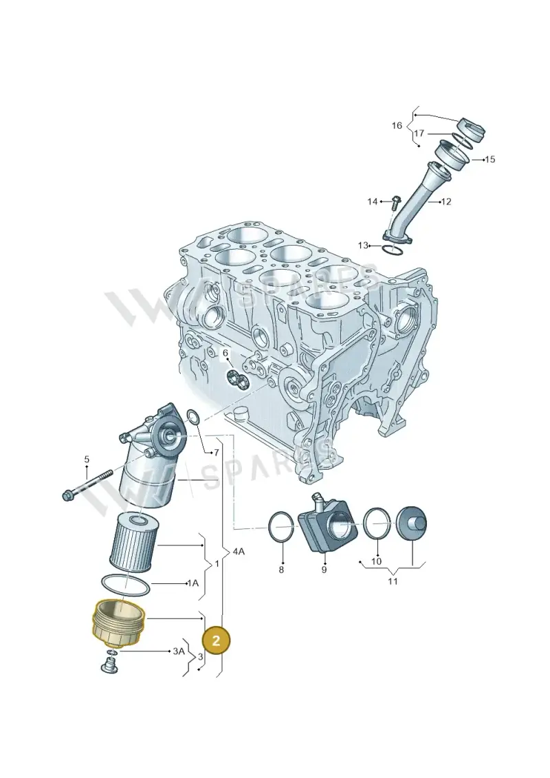 071115433 — Volkswagen Passat CC (2008-2012) diagram 230115700, position 2