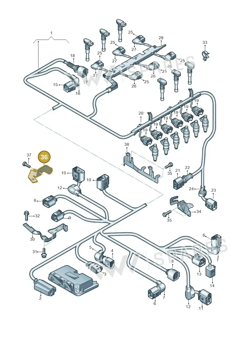 071971502P — Volkswagen Passat CC (2011-2016) diagram 278971300, position 36