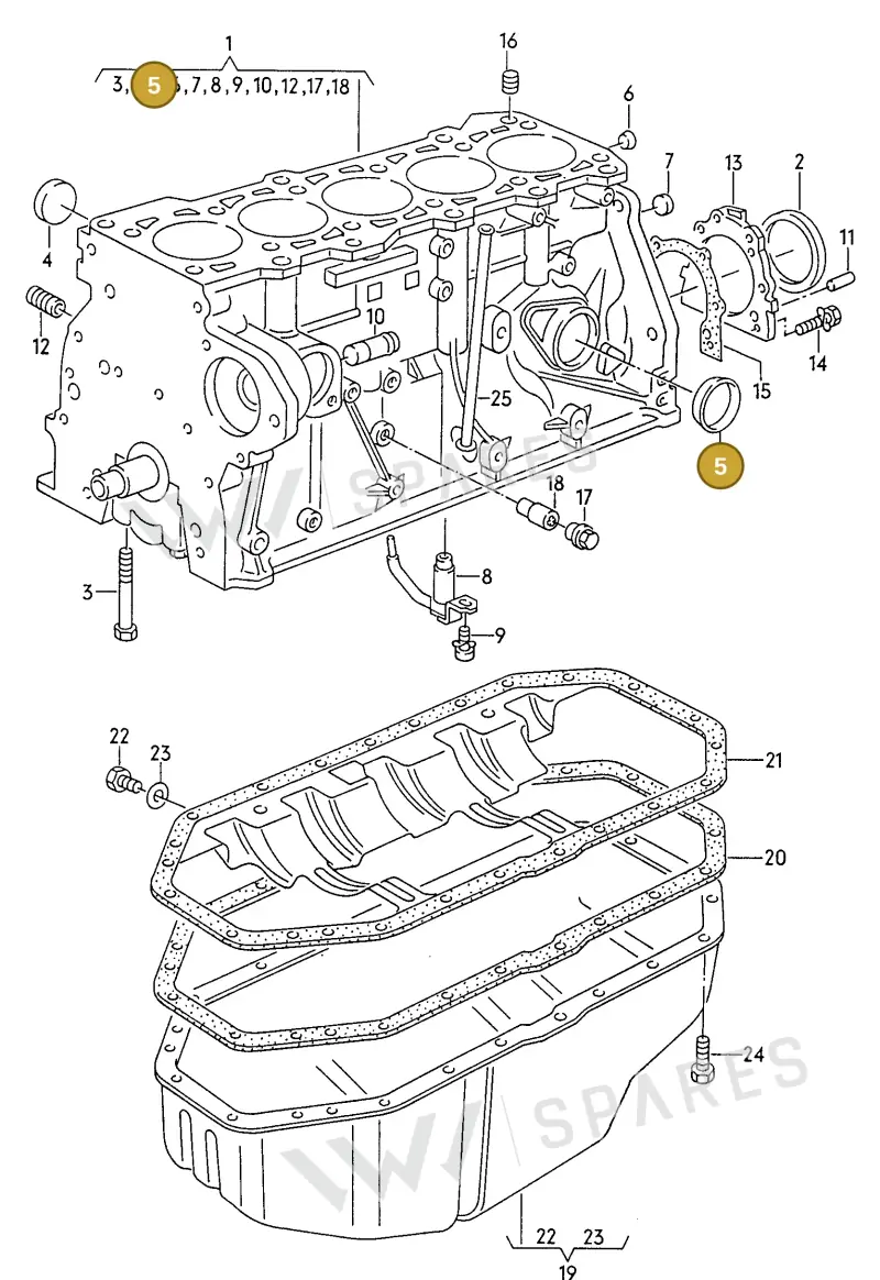 074103113A — Volkswagen DIES.-IND.-MOT.2,4>    81> (1981-) diagram 118103280, position 5