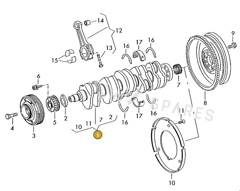074105019T — Volkswagen MARINE-MOTOR           02> (2002-) diagram 277105200, position 1