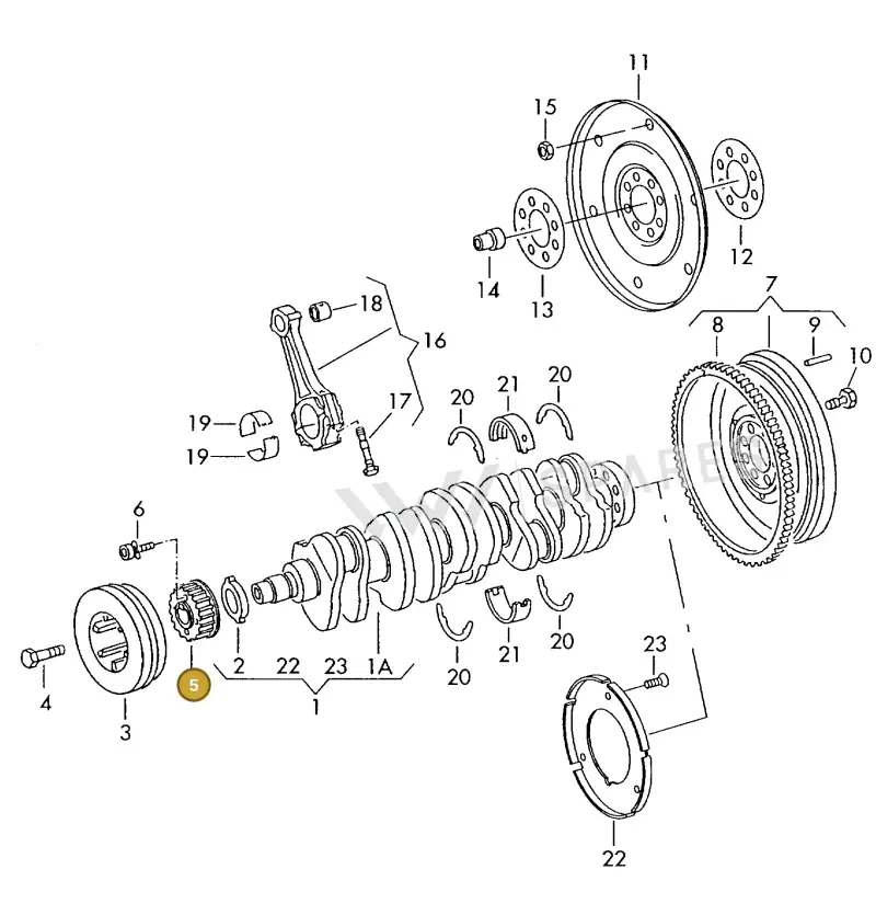 074105263B — Volkswagen LT, LT 4X4 (2003-2006) diagram 169105200, position 5