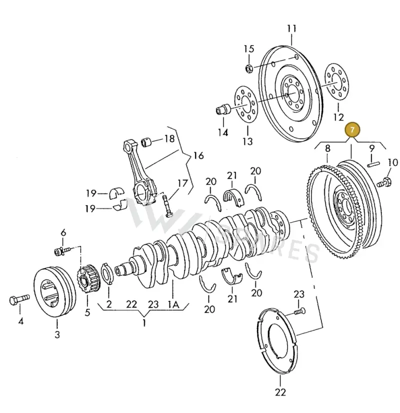 074105266M — Volkswagen LT, LT 4X4 (1996-2003) diagram 169105200, position 7