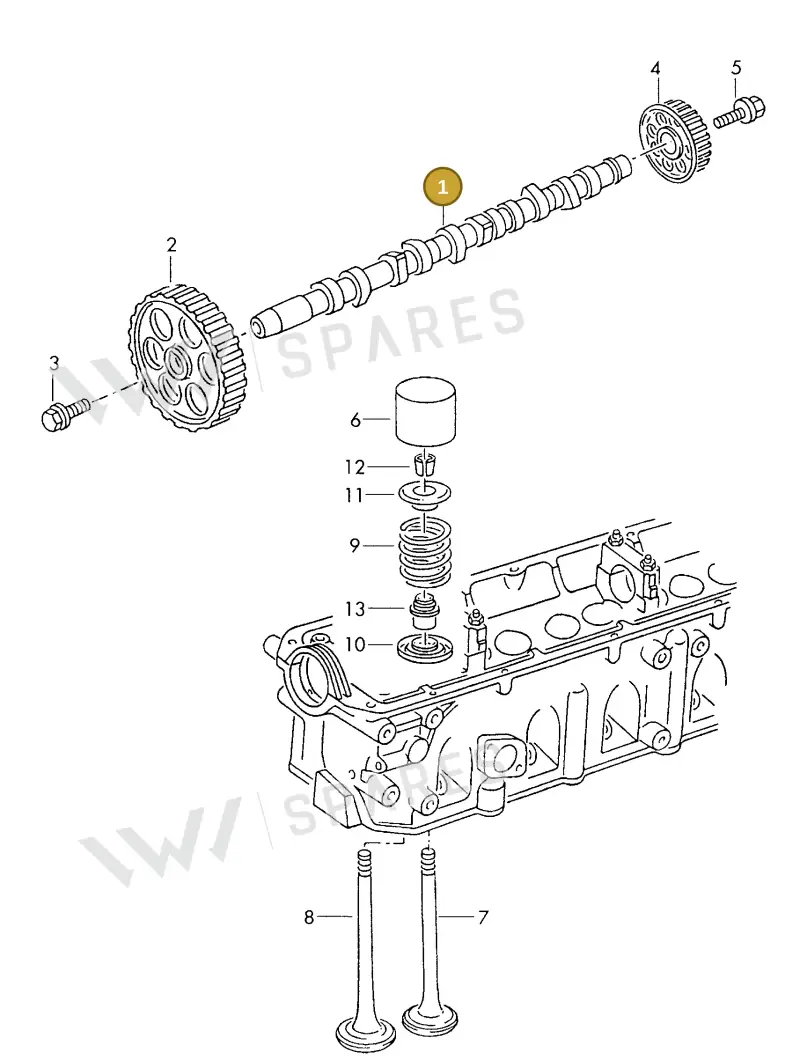 074109101J — Volkswagen DIES.-IND.-MOT.2,4>    81> (1981-) diagram 180109200, position 1